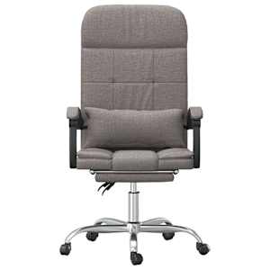 Masážní polohovací kancelářské křeslo taupe textil - obrázek 3