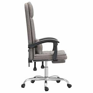 Masážní polohovací kancelářské křeslo taupe textil - obrázek 4
