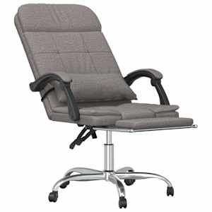 Masážní polohovací kancelářské křeslo taupe textil - obrázek 7