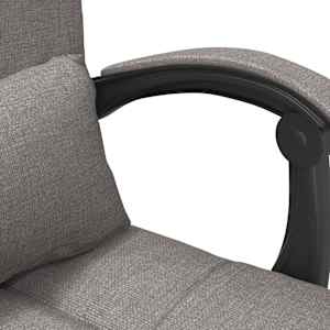 Masážní polohovací kancelářské křeslo taupe textil - obrázek 11