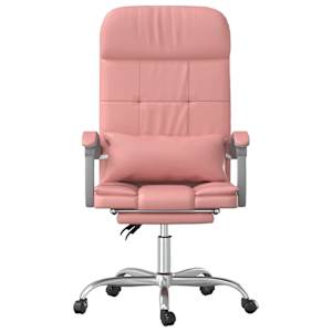 vidaXL Fauteuil de massage inclinable de bureau Rose Similicuir