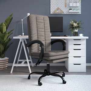 Polohovací kancelářská židle taupe textil - obrázek 1