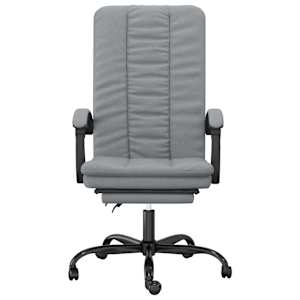 Polohovací kancelářská židle světle šedá textil - obrázek 3
