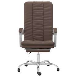 vidaXL Fauteuil inclinable de bureau Marron Similicuir