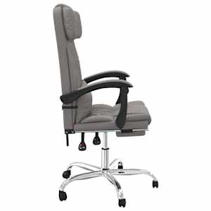 Masážní polohovací kancelářské křeslo taupe textil - obrázek 4