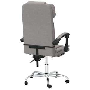 Masážní polohovací kancelářské křeslo taupe textil - obrázek 5
