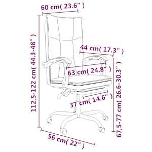Polohovací kancelářská židle taupe textil - obrázek 11