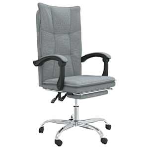 vidaXL reguleeritav kontoritool, helehall, kangas