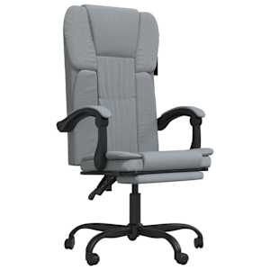 vidaXL reguleeritav kontoritool, helehall, kangas