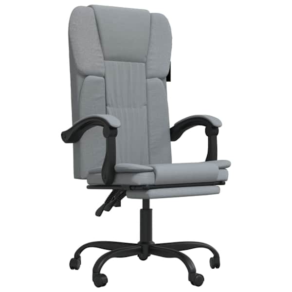 vidaXL reguleeritav kontoritool, helehall, kangas