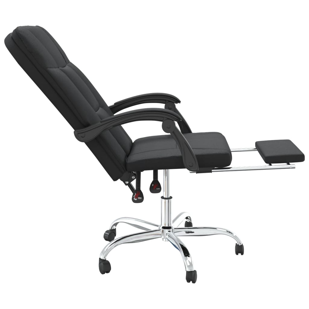 Reclining Office Chair Black Faux Leather - Image 8