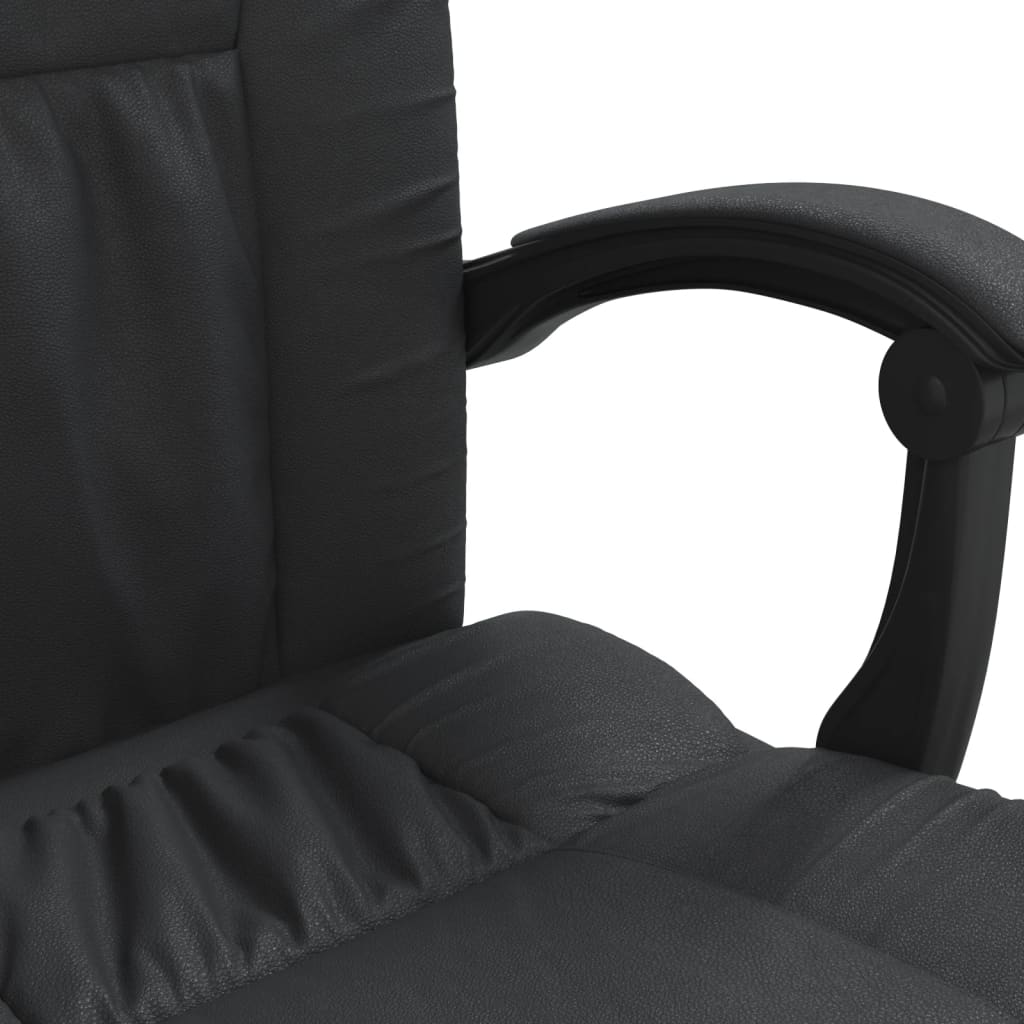 Reclining Office Chair Black Faux Leather - Image 9