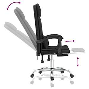 Masážní kancelářské křeslo s polohovacím mechanismem, černé, umělá kůže - obrázek 8
