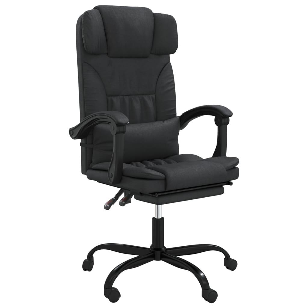 Photos - Computer Chair VidaXL Reclining Office Chair Black Faux Leather 