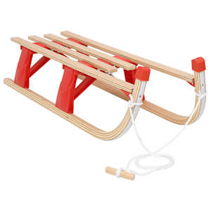 Skládací sáně dřevo 110 cm - obrázek 1