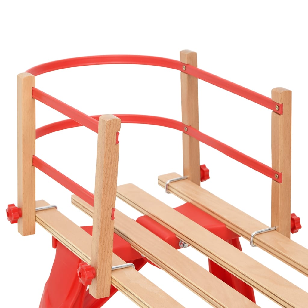 Image of vidaXL Backrest for Sledge Red Plywood