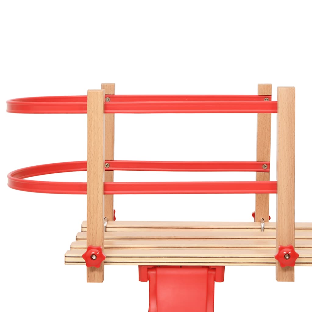 Backrest for Snow Sledge Removable Backrest for Toboggan Wooden Sledge vidaXL - Picture 12 of 14