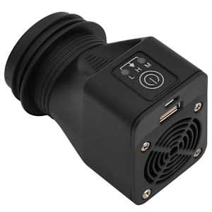 Vařič na dřevo s USB ventilátorem stříbrný 35,5x26x28 cm ocel - obrázek 8