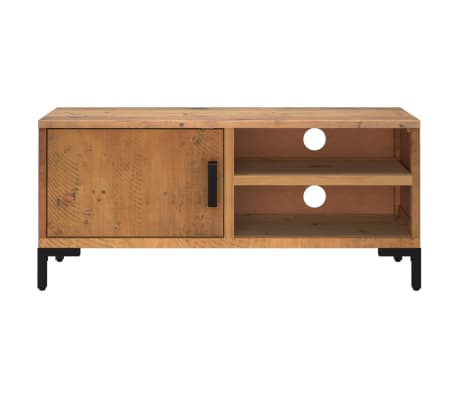 vidaXL TV-Schrank Braun 90x30x40 cm Massivholz Kiefer