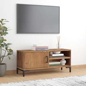 TV omarica rjava 90x30x40 cm trdna borovina