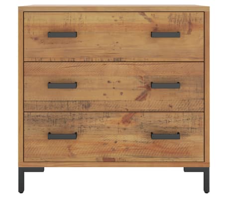 vidaXL kumode ar atvilktnēm, 75x35x70 cm, priedes masīvkoks