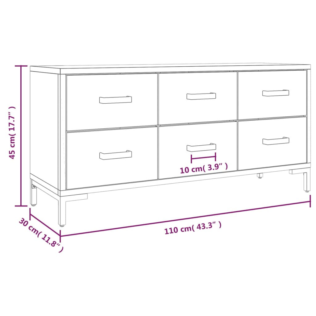 imagem de vidaXL Armário de arrumação 110x30x45 cm pinho maciço castanho8