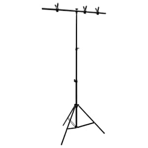 Stojan na fotopozadí ve tvaru T černý 91 x 60 x (70–200) cm - obrázek 1