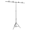 vidaXL T-kujuline taustastatiiv, must, 151x60x(70-200) cm