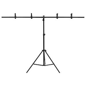 Stojan na fotopozadí ve tvaru T černý 151 x 60 x (70–200) cm - obrázek 3