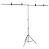 vidaXL T-kujuline taustastatiiv, must, 201 x 60 x (70&ndash;200) cm