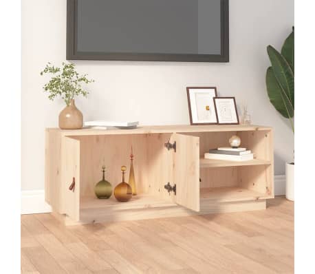 vidaXL TV-benk 105x34x40 cm heltre furu