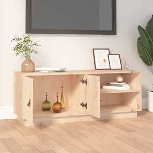 TV skříňka 105 x 34 x 40 cm masivní borové dřevo - obrázek 3