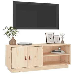 TV skříňka 105 x 34 x 40 cm masivní borové dřevo - obrázek 4