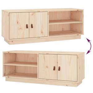 TV skříňka 105 x 34 x 40 cm masivní borové dřevo - obrázek 9