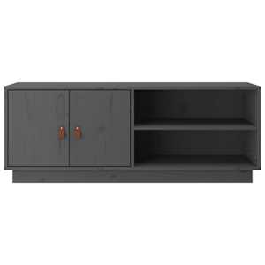 TV skříňka šedá 105 x 34 x 40 cm masivní borové dřevo - obrázek 6