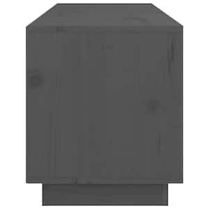 TV skříňka šedá 105 x 34 x 40 cm masivní borové dřevo - obrázek 8