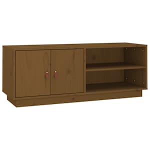TV skříňka medově hnědá 105 x 34 x 40 cm masivní borové dřevo - obrázek 2