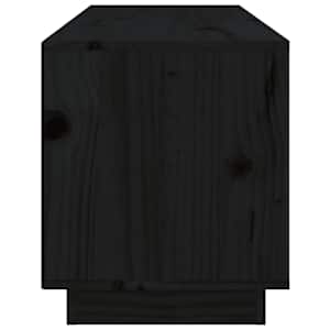 TV skříňka černá 105 x 34 x 40 cm masivní borové dřevo - obrázek 8