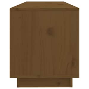 TV skříňka medově hnědá 100 x 34 x 40 cm masivní borové dřevo - obrázek 8