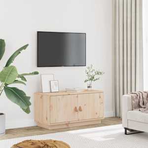 TV skříňka 80 x 34 x 40 cm masivní borové dřevo - obrázek 1