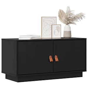 vidaXL telerikapp, must, 80 x 34 x 40 cm, männipuit