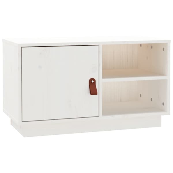 vidaXL telerikapp, valge, 70x34x40 cm, m&auml;nnipuit