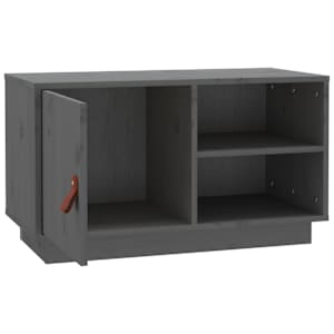 TV skříňka šedá 70 x 34 x 40 cm masivní borové dřevo - obrázek 7