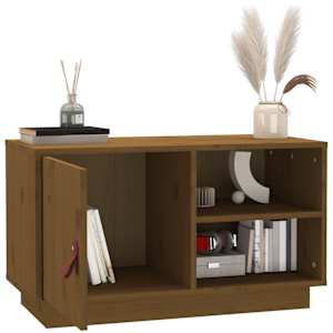 TV skříňka medově hnědá 70 x 34 x 40 cm masivní borové dřevo - obrázek 5