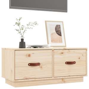 TV skříňka 80 x 34 x 35 cm masivní borové dřevo - obrázek 4