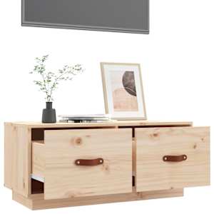 TV skříňka 80 x 34 x 35 cm masivní borové dřevo - obrázek 5