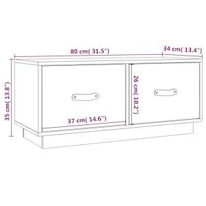 TV skříňka 80 x 34 x 35 cm masivní borové dřevo - obrázek 10