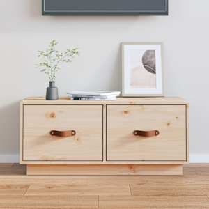 TV skříňka 80 x 34 x 35 cm masivní borové dřevo - obrázek 1