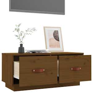 TV skříňka medově hnědá 80 x 34 x 35 cm masivní borové dřevo - obrázek 5