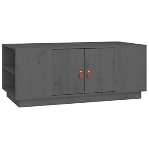 Konferenční stolek šedý 100 x 50 x 41 cm masivní borové dřevo - obrázek 2
